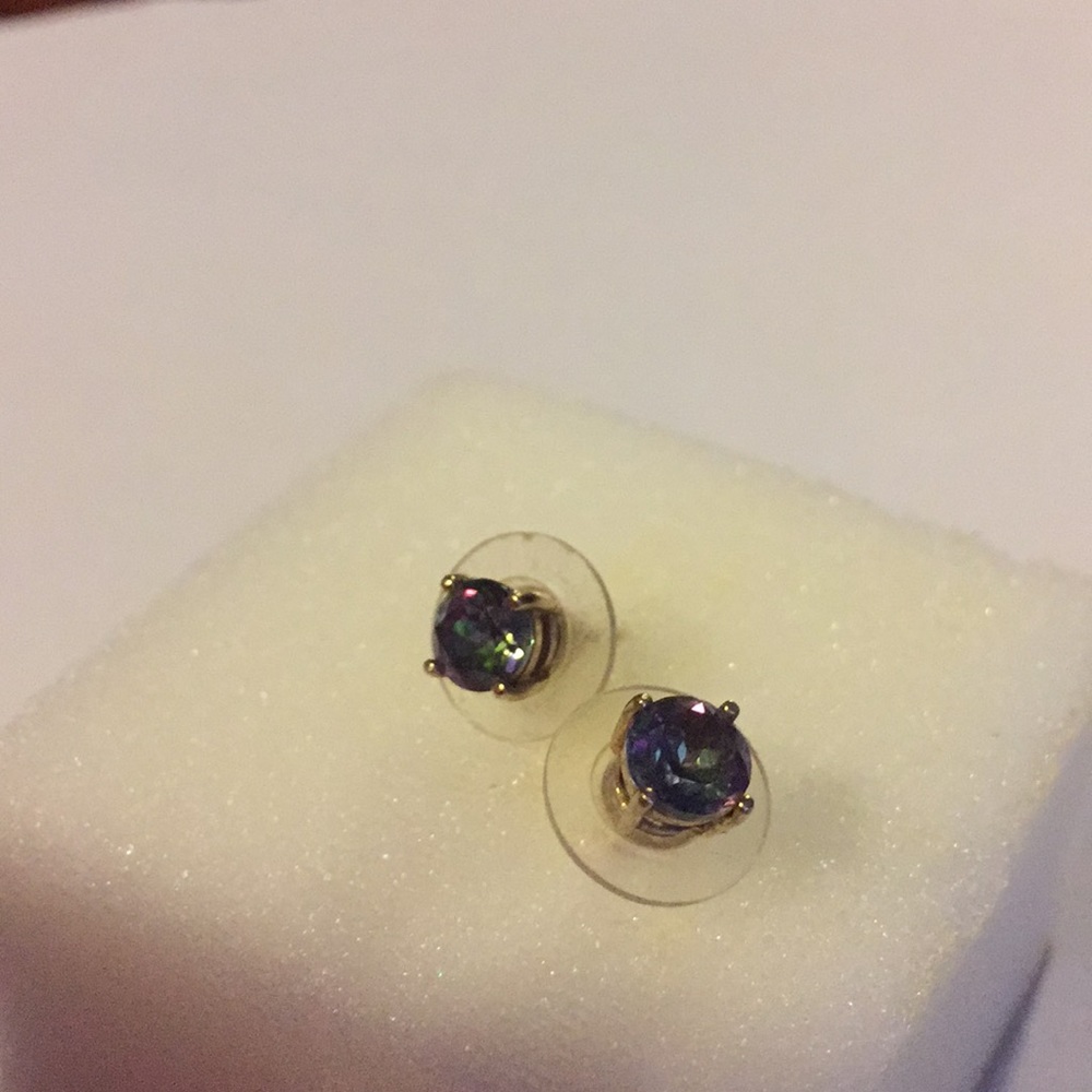 10K YG Mystic Topaz Earrings